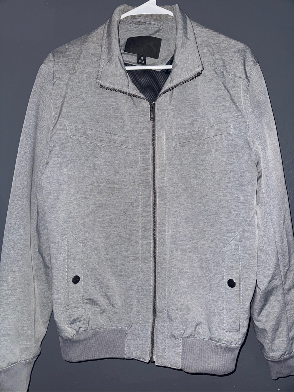 Michael Kors Light Gray Full-Zip Jacket